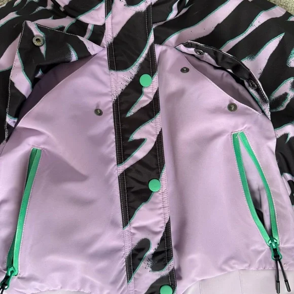 ASOS 4505 Ski Suit One Piece Snowsuit Purple Retro Stirrup Women’s US 8 - Picture 7 of 15